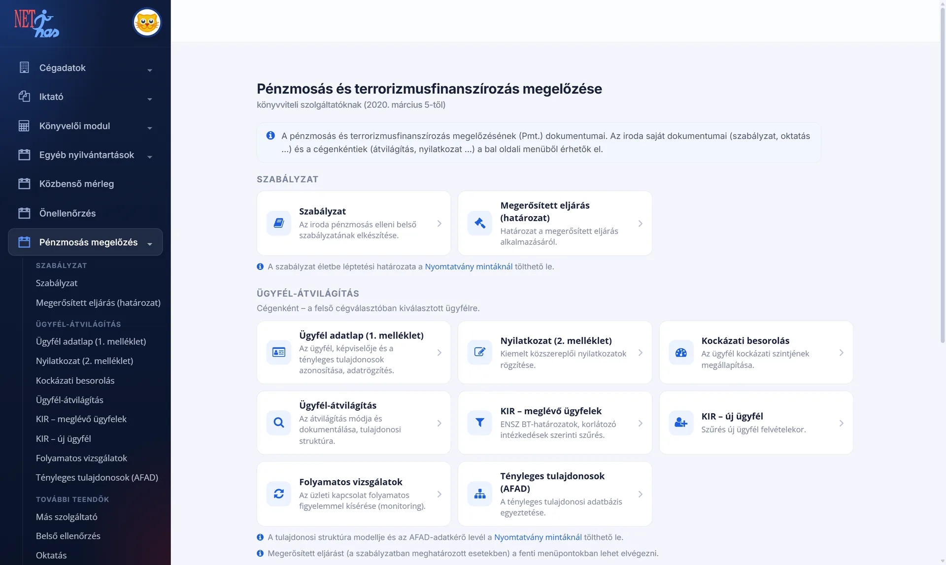 Pénzmosás-megelőzés – minden dokumentum egy helyről